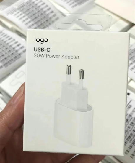 Preço de fábrica EU 20W Adaptador de carregador nos Reino Unido para iPhone Pd Carregador de carregamento rápido para Apple 20W USB-C Adaptador de energia Carregador rápido Au in Kr com caixa original do logotipo