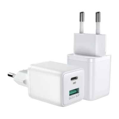 Joyroom Jr-Qp303 Pd+QC3.0 30 W mini 2 portas carregador de parede para viagem plugue da UE adaptador de energia de carregamento rápido